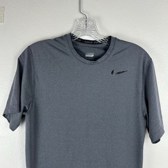 Nike Pro Mens Gray Short Sleeve Compression Shirt Top Size Small Athletic - Picture 3 of 8